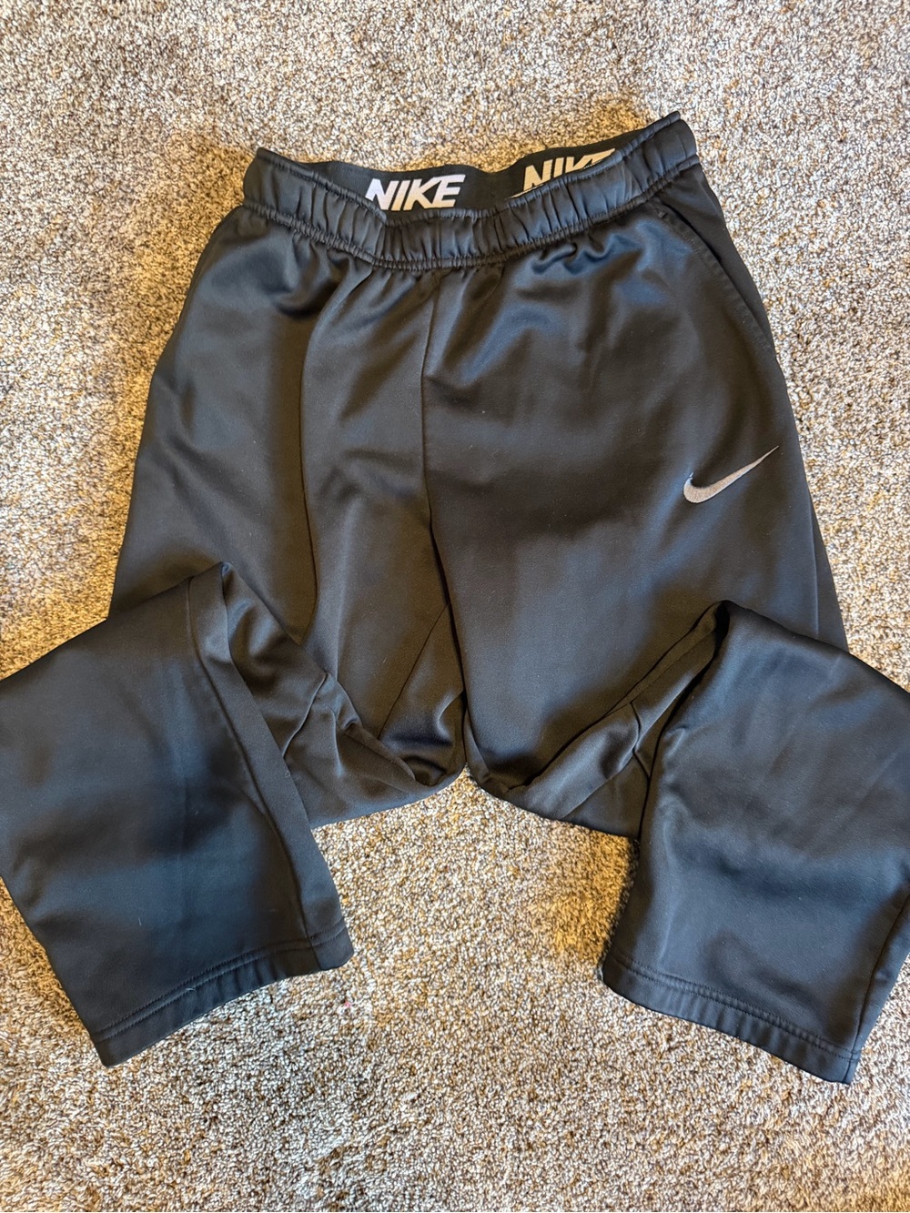 Nike Black Men's Athletic Joggers with Branded Waistband